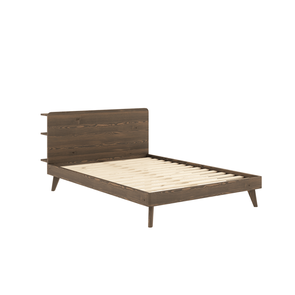 CAMA DE RETIRO CAROB BROWN 140X200