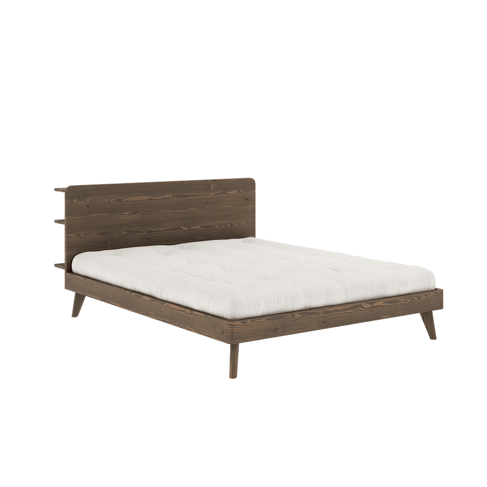 RÜCKZUG BETT CAROB BROWN 160X200