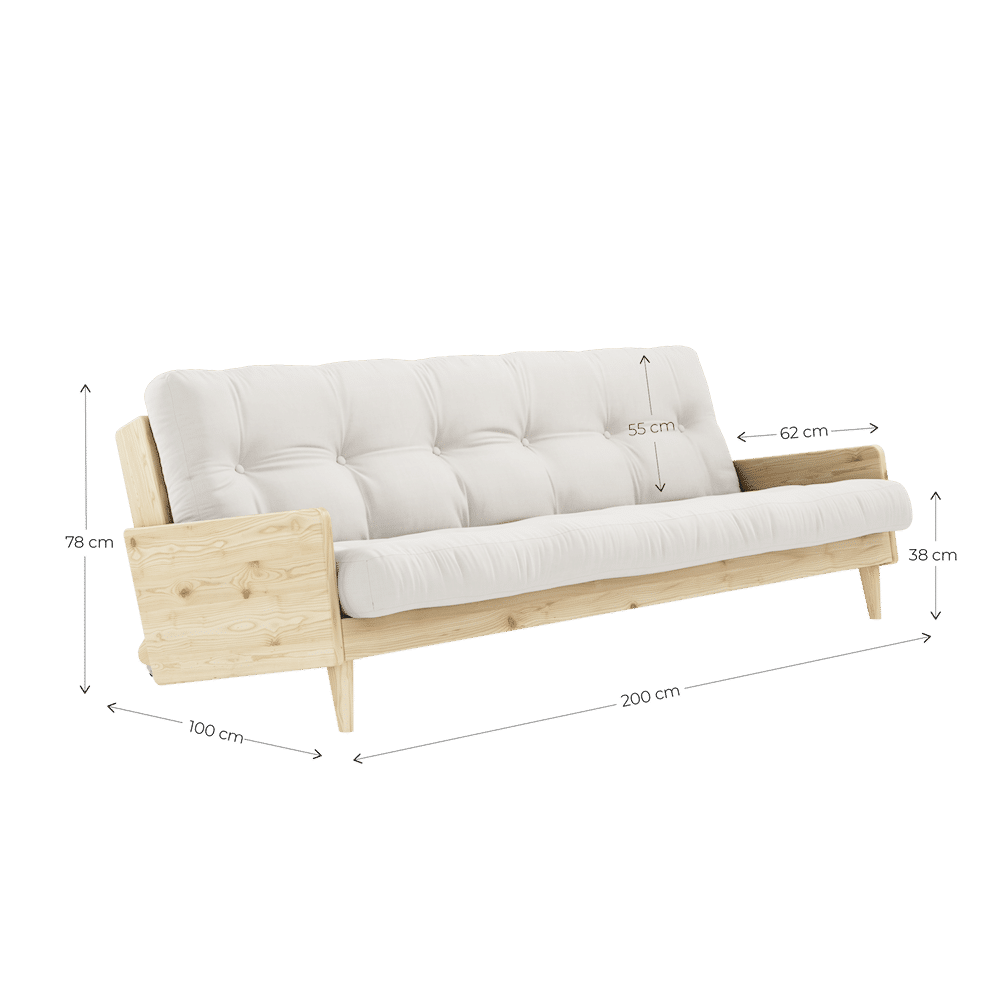 Karup Design INDIE CLEAR LACKIERT W. 5-Schicht GEMISCHTE MATRATZE BEIGE