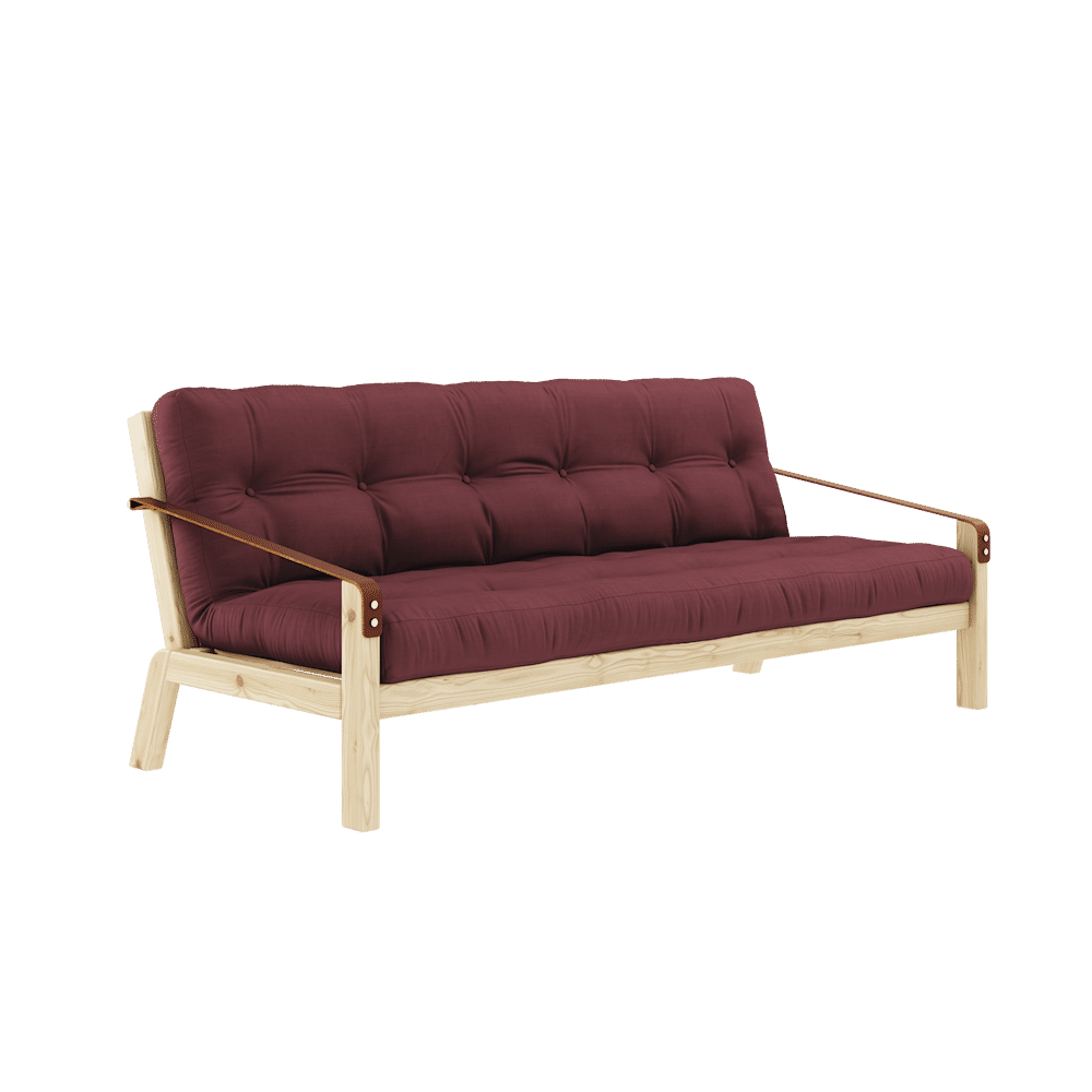 Karup Design POÉSIE CLAIR LAQUÉ W. MATELAS MIXTE 5 COUCHES BORDEAUX