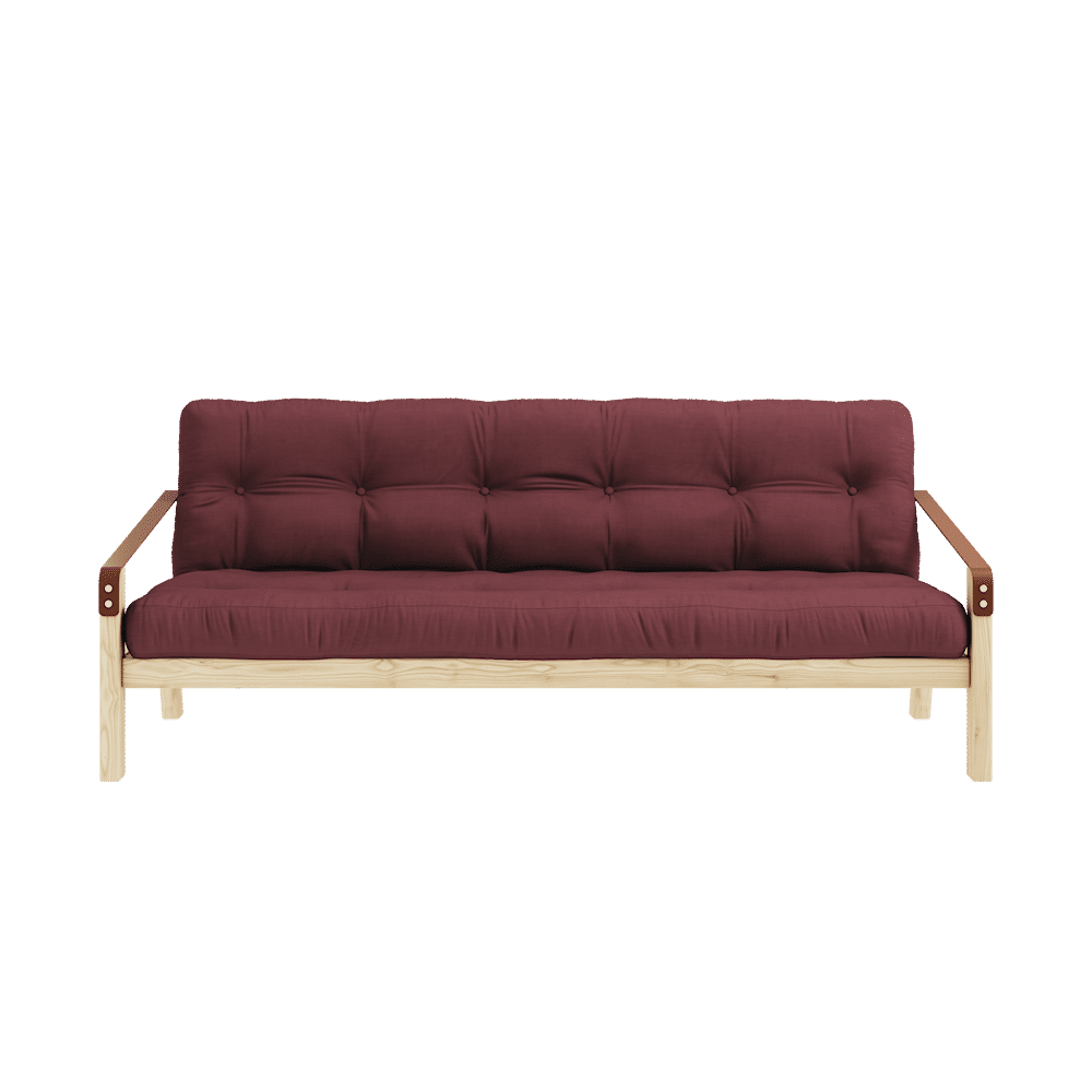 Karup Design POÉSIE CLAIR LAQUÉ W. MATELAS MIXTE 5 COUCHES BORDEAUX