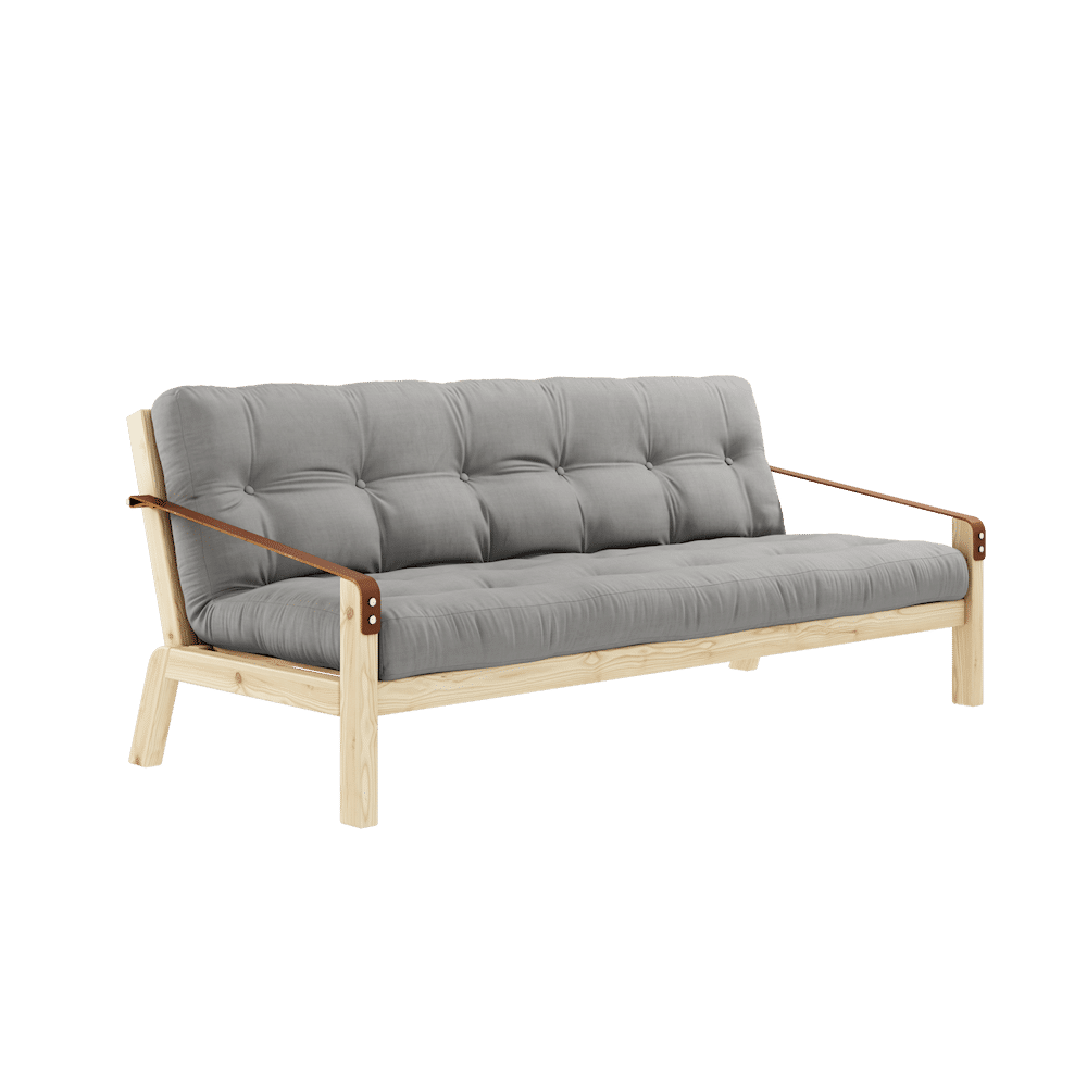 Karup Design POÉSIE CLAIR LAQUÉ W. MATELAS MIXTE 5 COUCHES GRIS