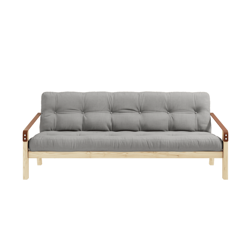 Karup Design POÉSIE CLAIR LAQUÉ W. MATELAS MIXTE 5 COUCHES GRIS