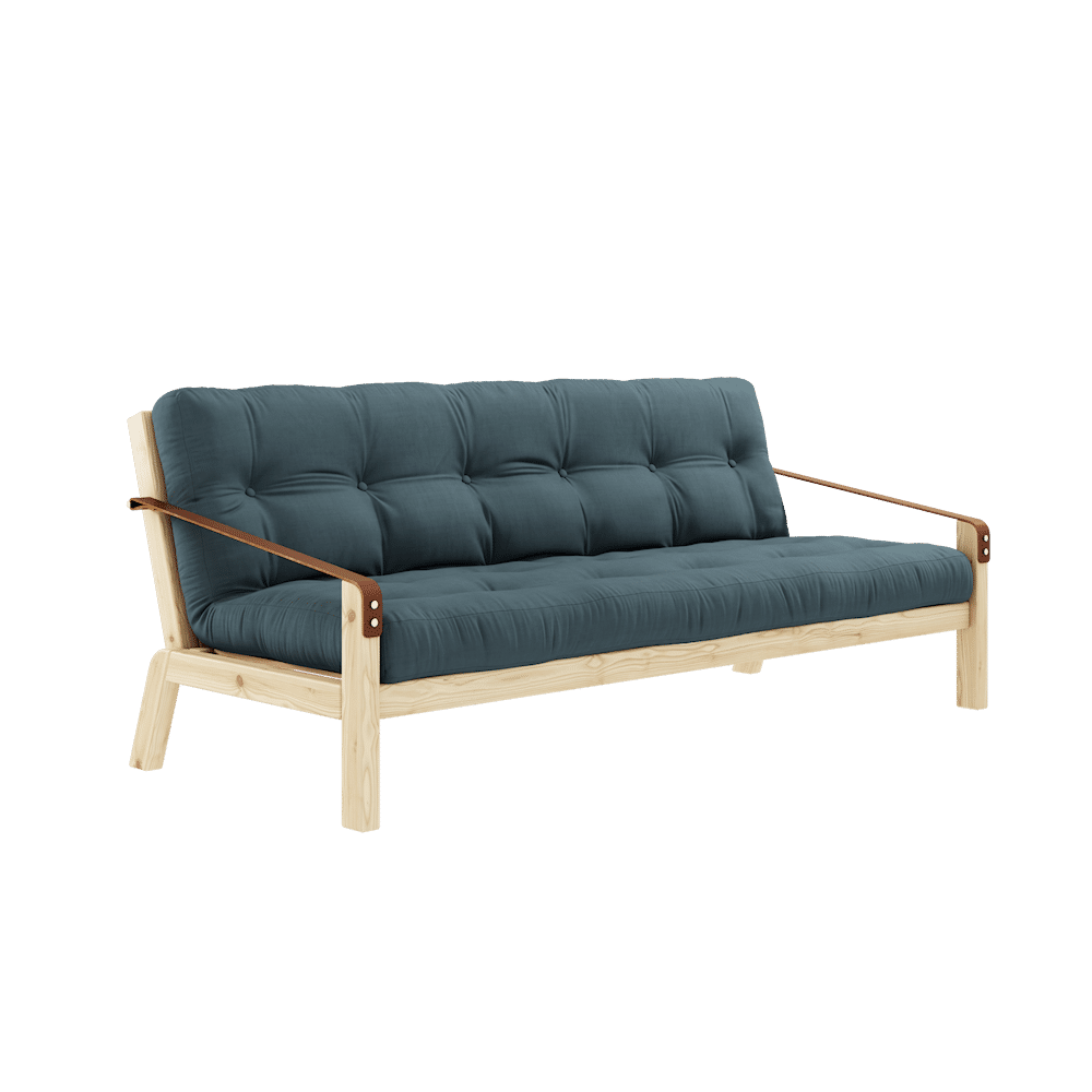 Karup Design POÉSIE CLAIR LAQUÉ W. MATELAS MIXTE 5 COUCHES BLEU Pétrole