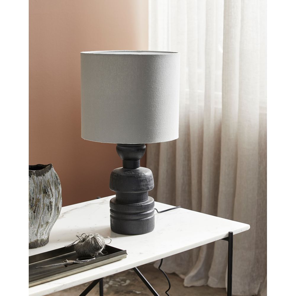 Nordal A/S LOKE lampe de table-noir avec capot gris