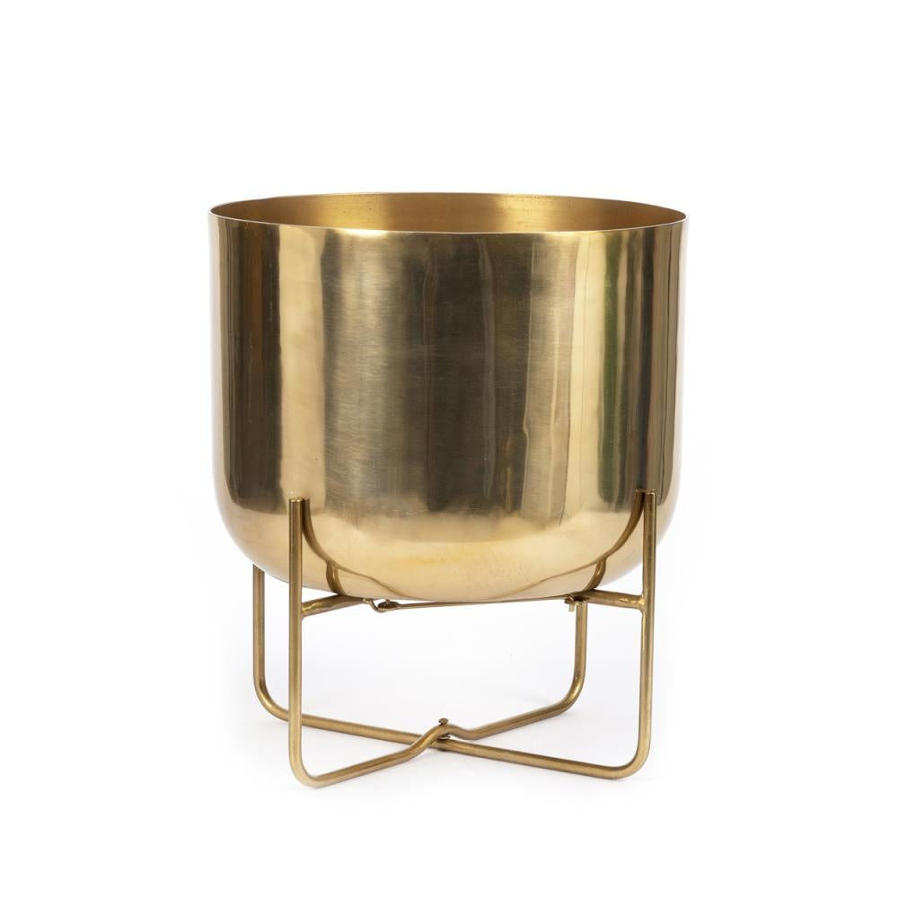 Bazar Bizar The Brass Planter on Stand - Brass - XL