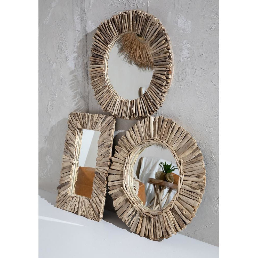 Bazar Bizarre Miroir encadré Drijfwood-Naturel-M