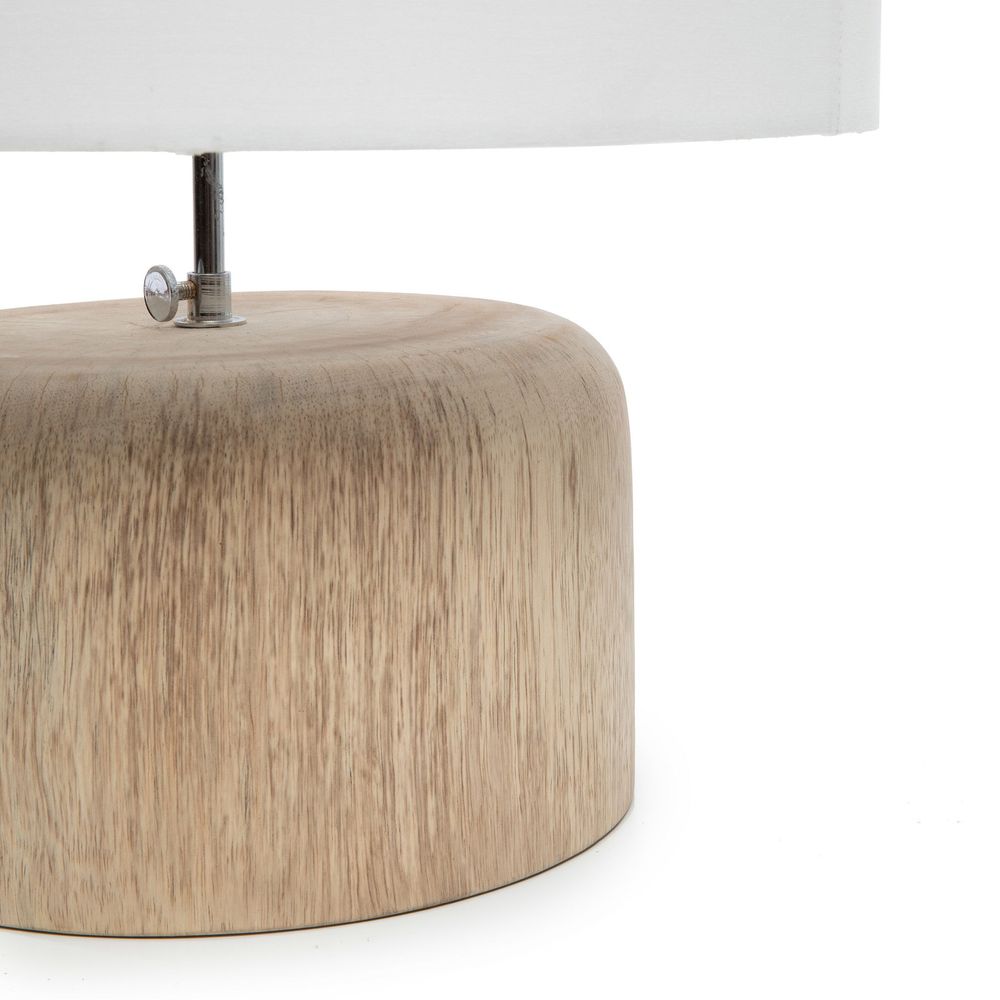 Lámpara de mesa de madera Bazar Bizar De Teak-Blanco natural