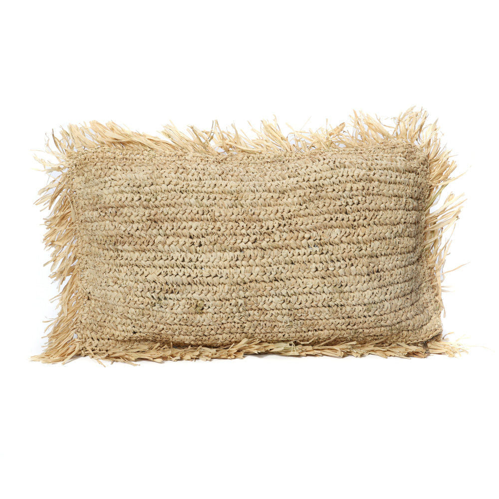 Bazar Bizarre Das Raffia Kissen Cover-Natural-30x50