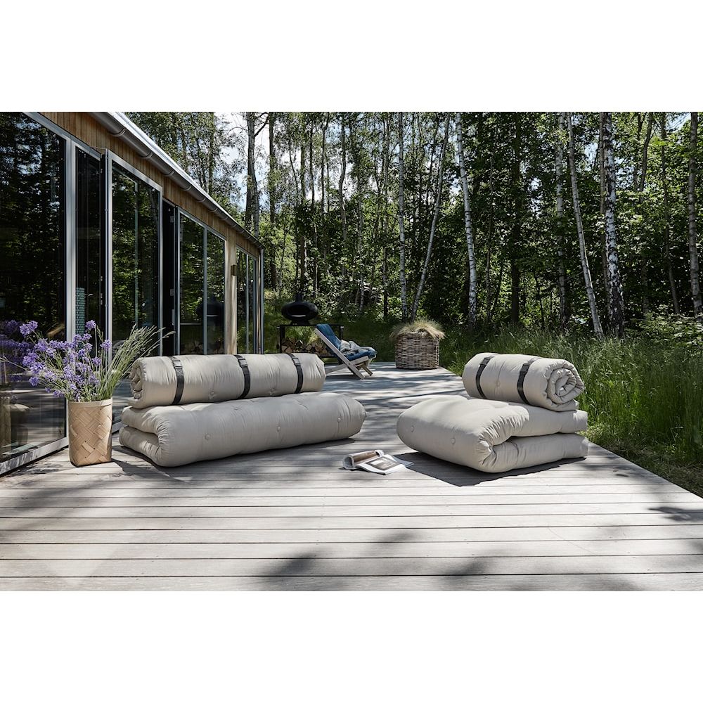 Karup Design SOFÁ OUTDOOR BEIGE W. 3 CINTURÓN DE NYLON NEGRO