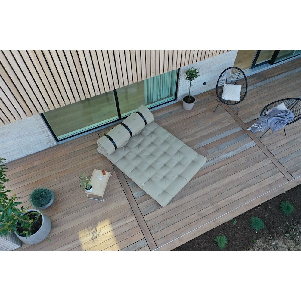 Karup Design SOFÁ OUTDOOR BEIGE W. 3 CINTURÓN DE NYLON NEGRO