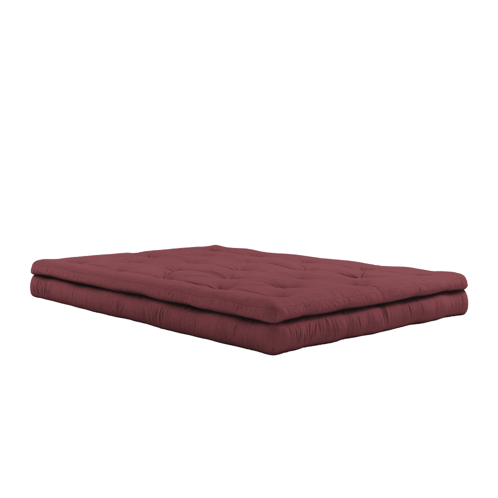 Karup Design SCHNELL-UP SOFA BORDEAUX W. 3 BRAUNTER LEDER GÜRTEL