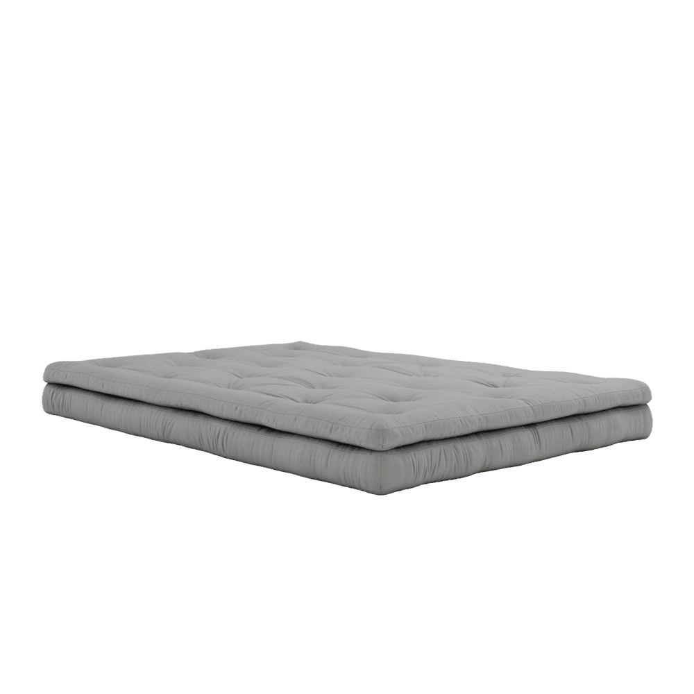 Karup Design SOFÁ CON HEBILLAS GRIS CON 3 CINTURONES DE CUERO MARRÓN