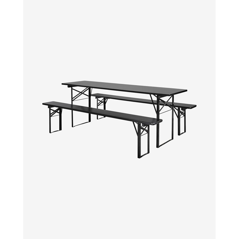 Nordal A/S Ensemble table/canapé-noir. S/ 3, L