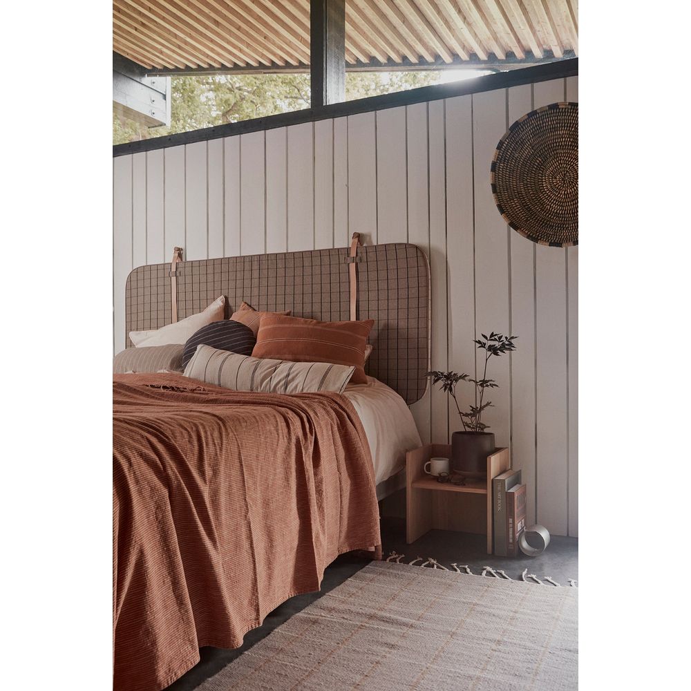 Alfombra OYOY LIVING Grid-Caramel/Offwhite