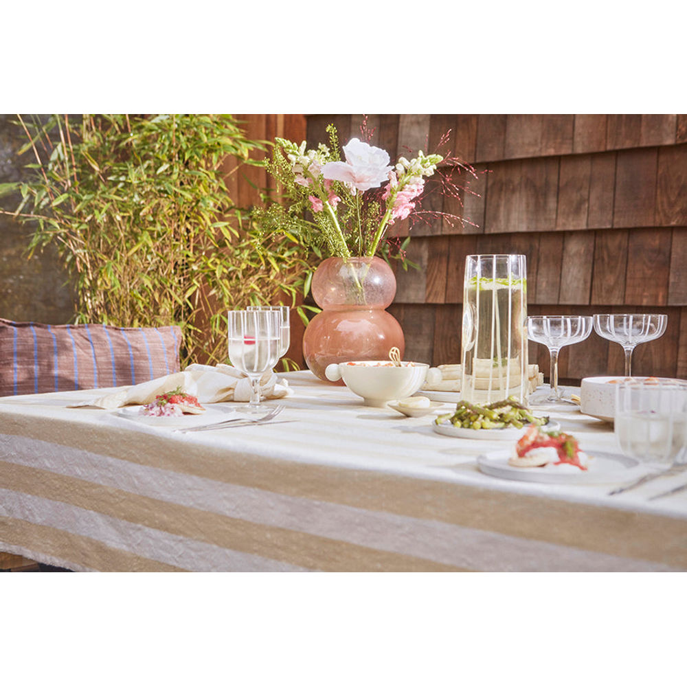 OYOY LIVING Striped Tablecloth - 200x140 cm - Vanilla