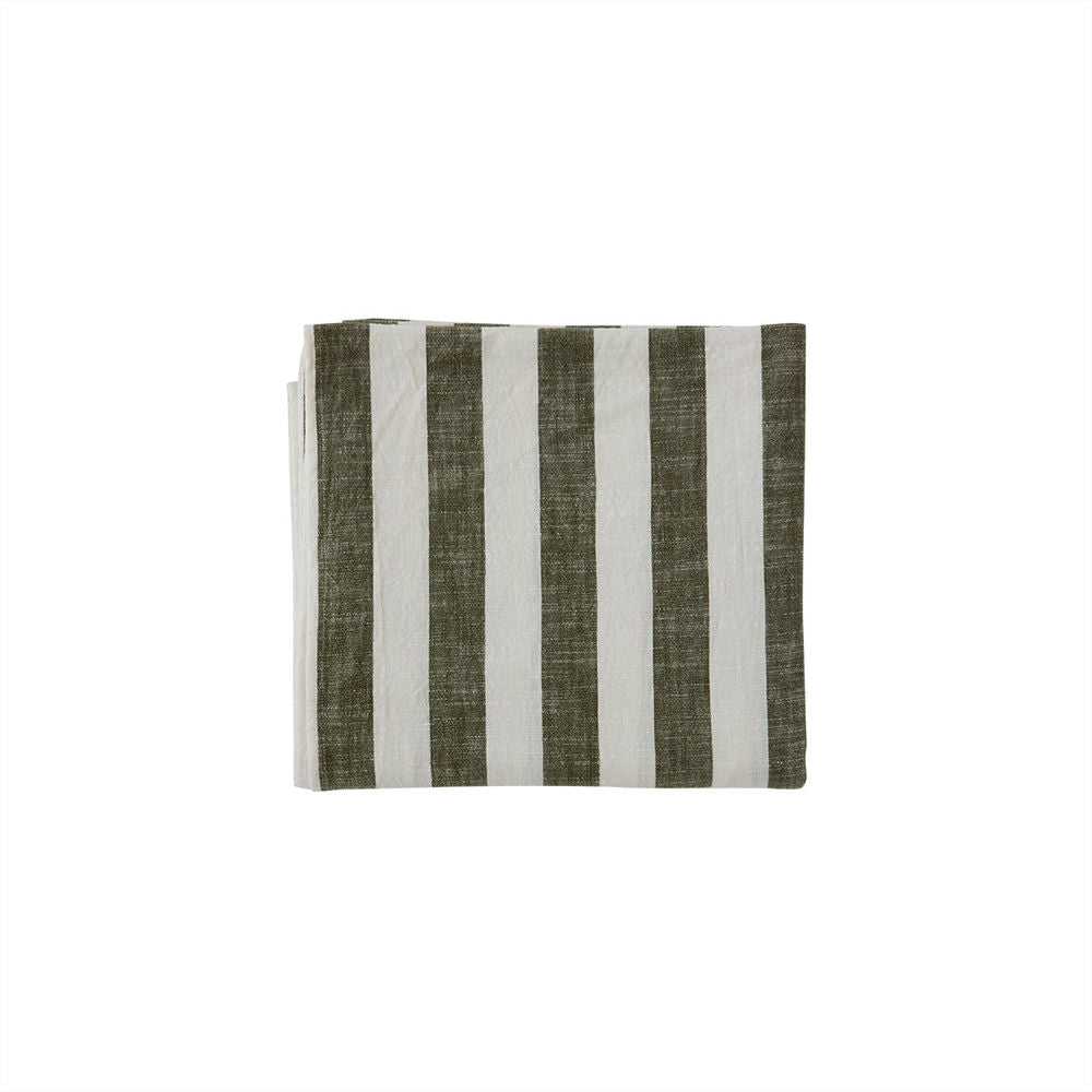 La Nappe Rayée OYOY LIVING-260x140 cm - Olive