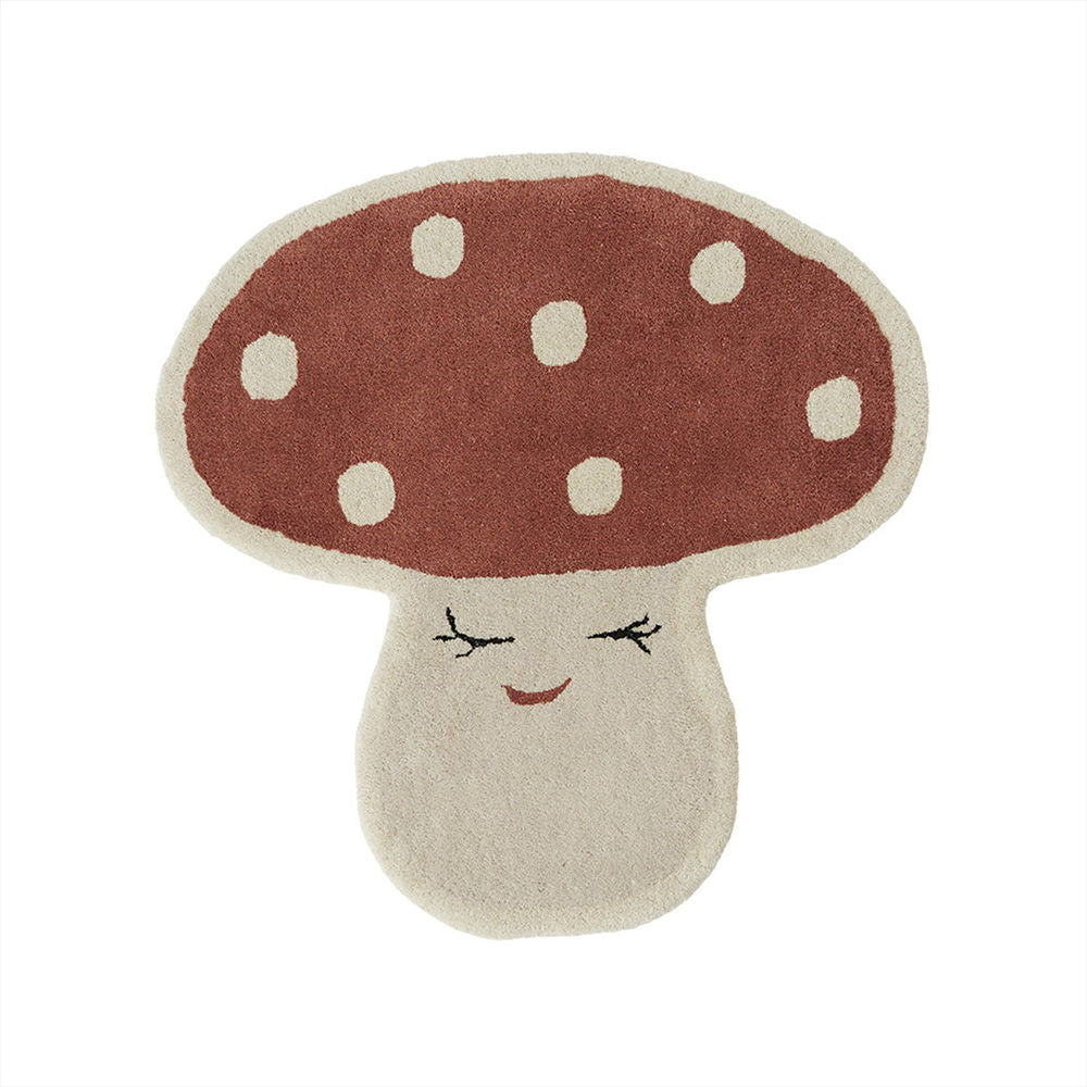 OYOY MINI Tapis Champignon Malle-Rouge