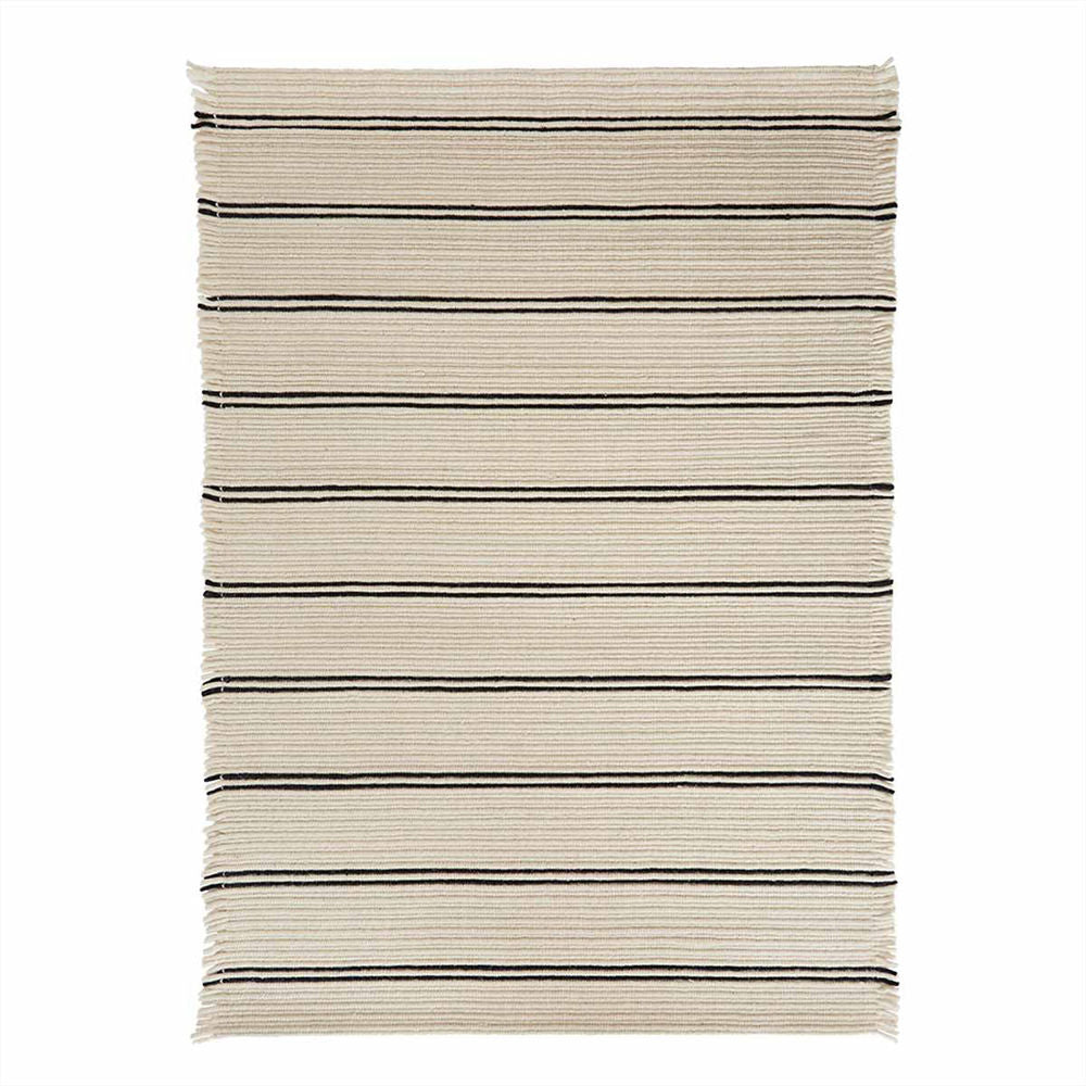 OYOY LIVING Tapis Putki-Blanc cassé/Noir