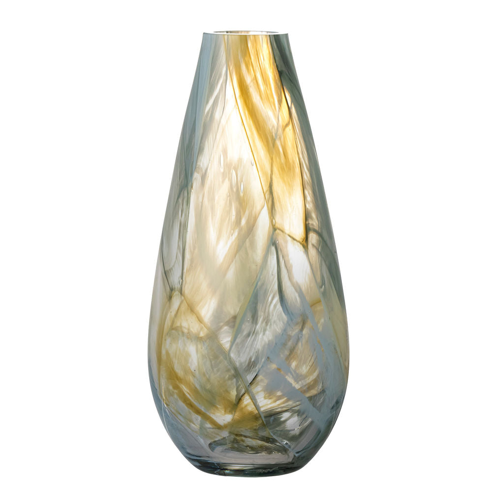 Kreative Sammlung Lenoah Vase, Gelb, Glas