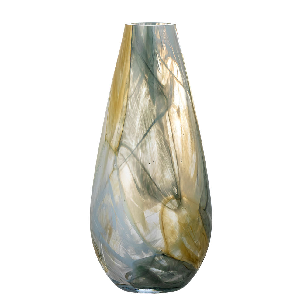 Kreative Sammlung Lenoah Vase, Gelb, Glas