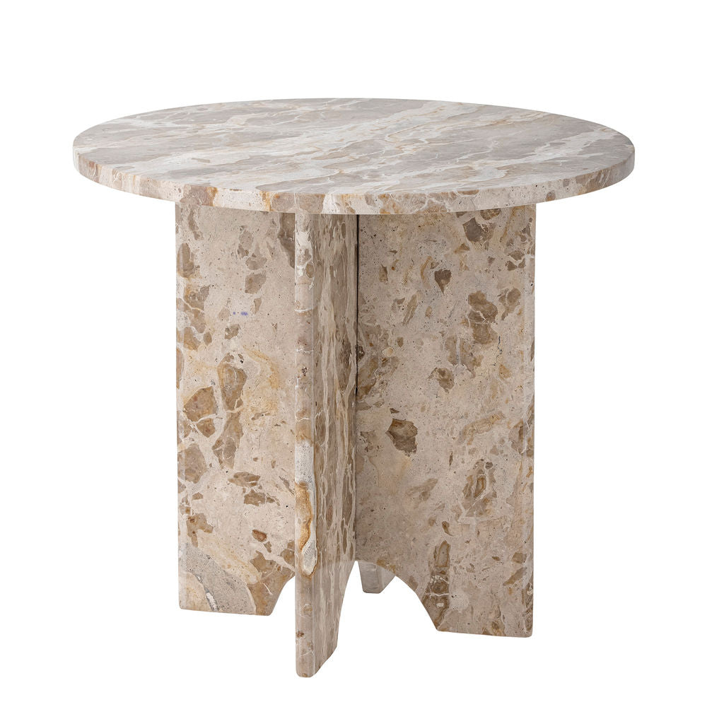 Bloomingville Table d'appoint Jasmia, Brun, Marbre