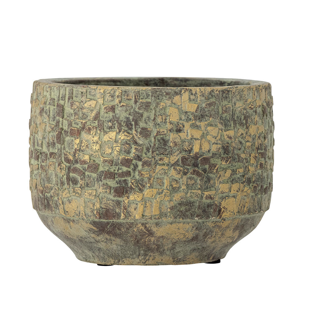 Creative Collection Mawi Deco Pot de Fleurs, Vert, Terre Cuite