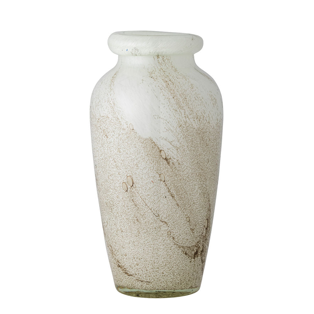 Bloomingville Vase Lenore, Blanc, Verre