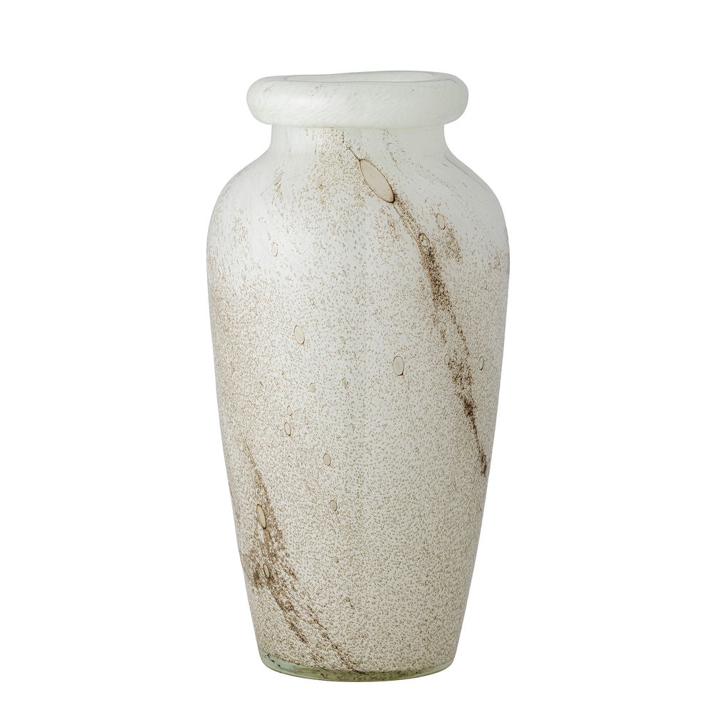 Bloomingville Vase Lenore, Blanc, Verre