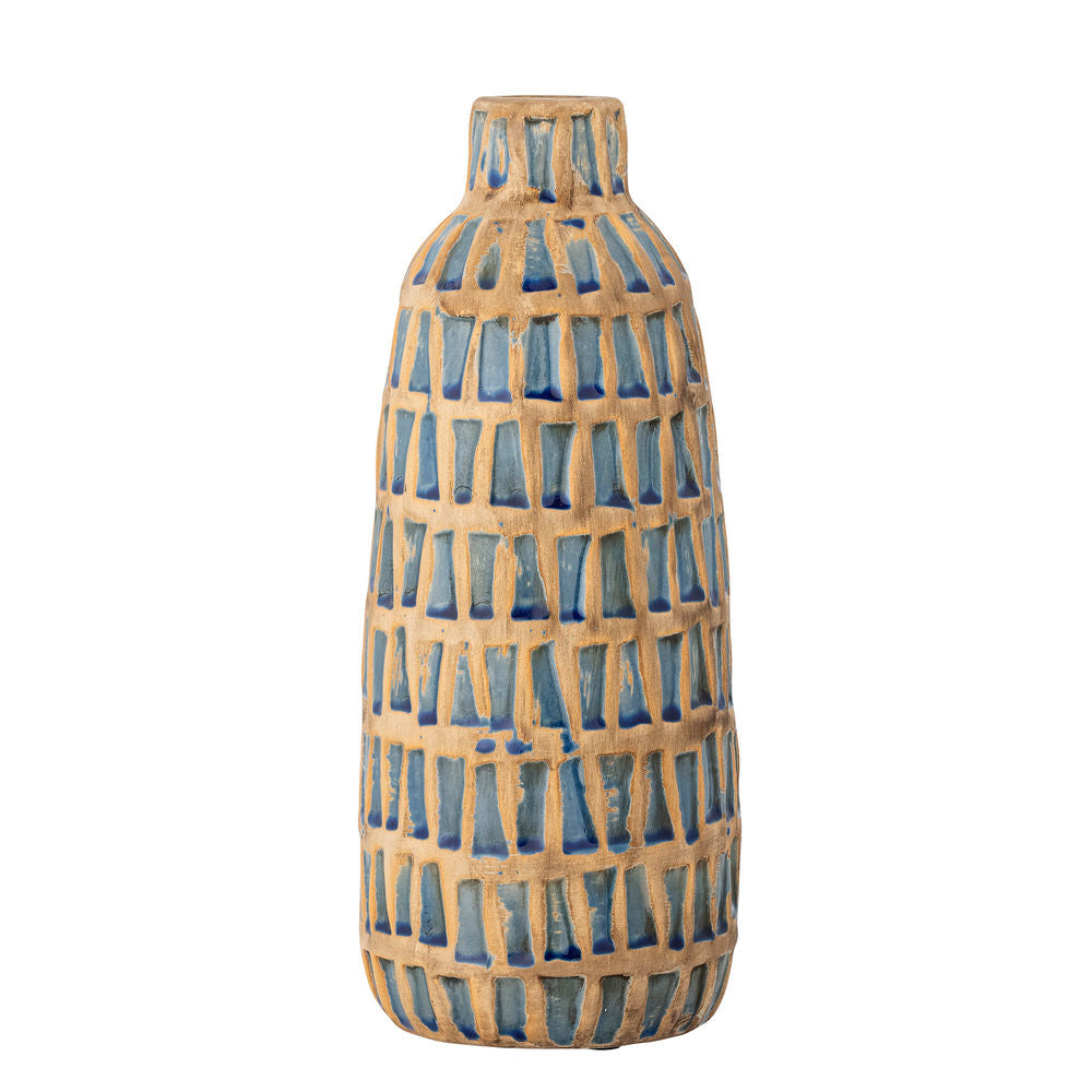 Kreative Sammlung Mayann Deco Vase, Blau, Terrakotta