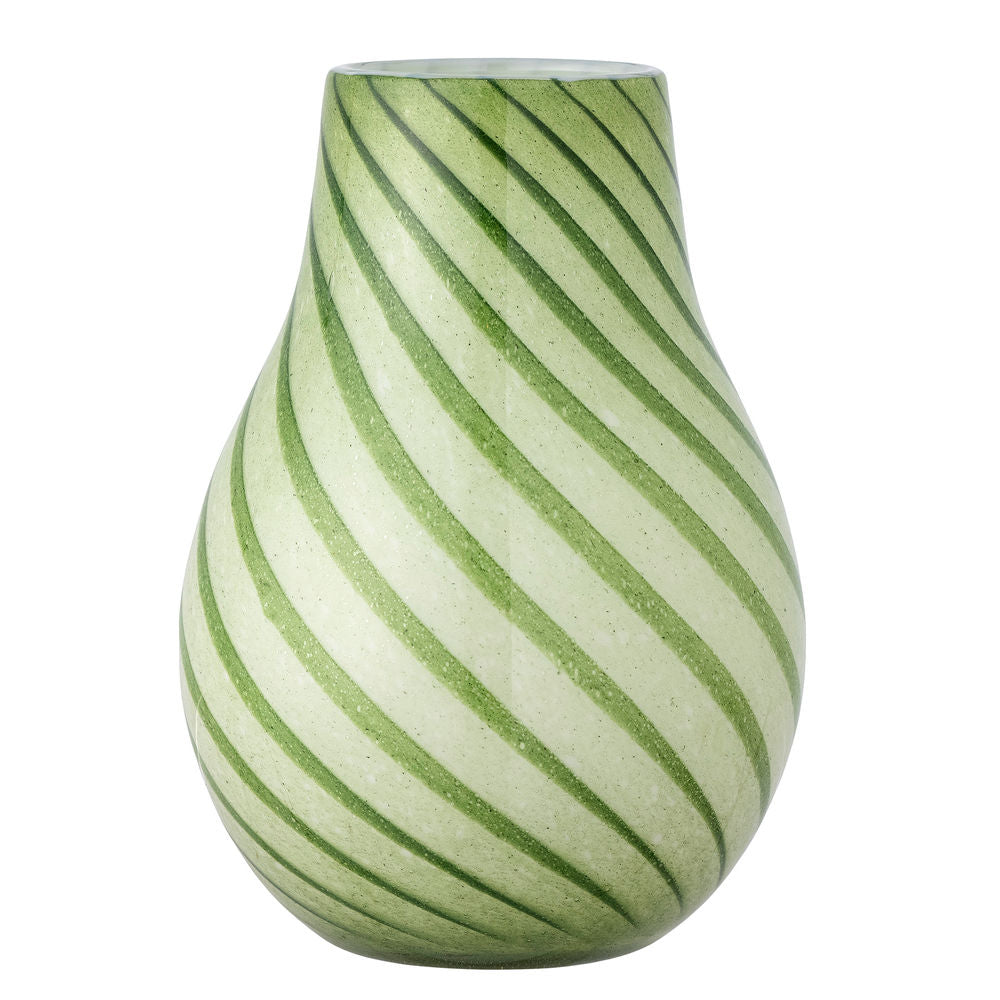 Bloomingville Leona Vaas, Groen, Glas