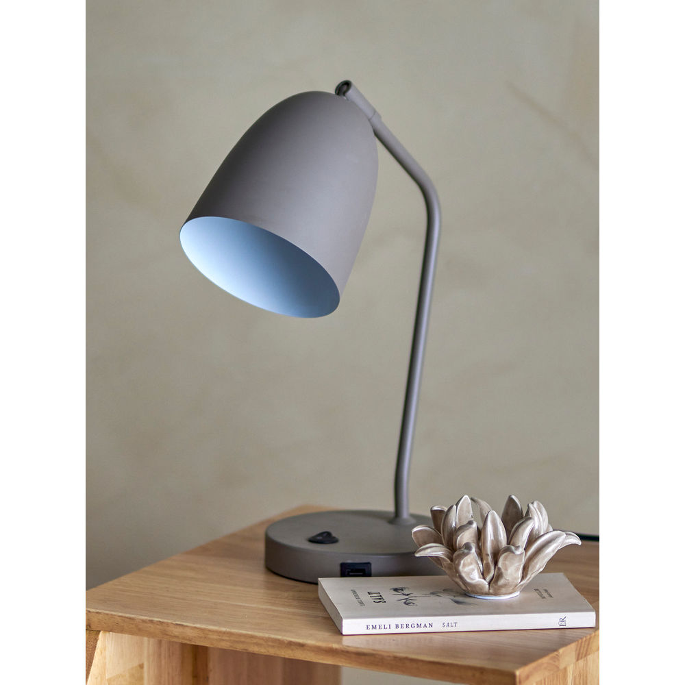 Blooming ville Lemar Tisch lampe, Grau, Metall