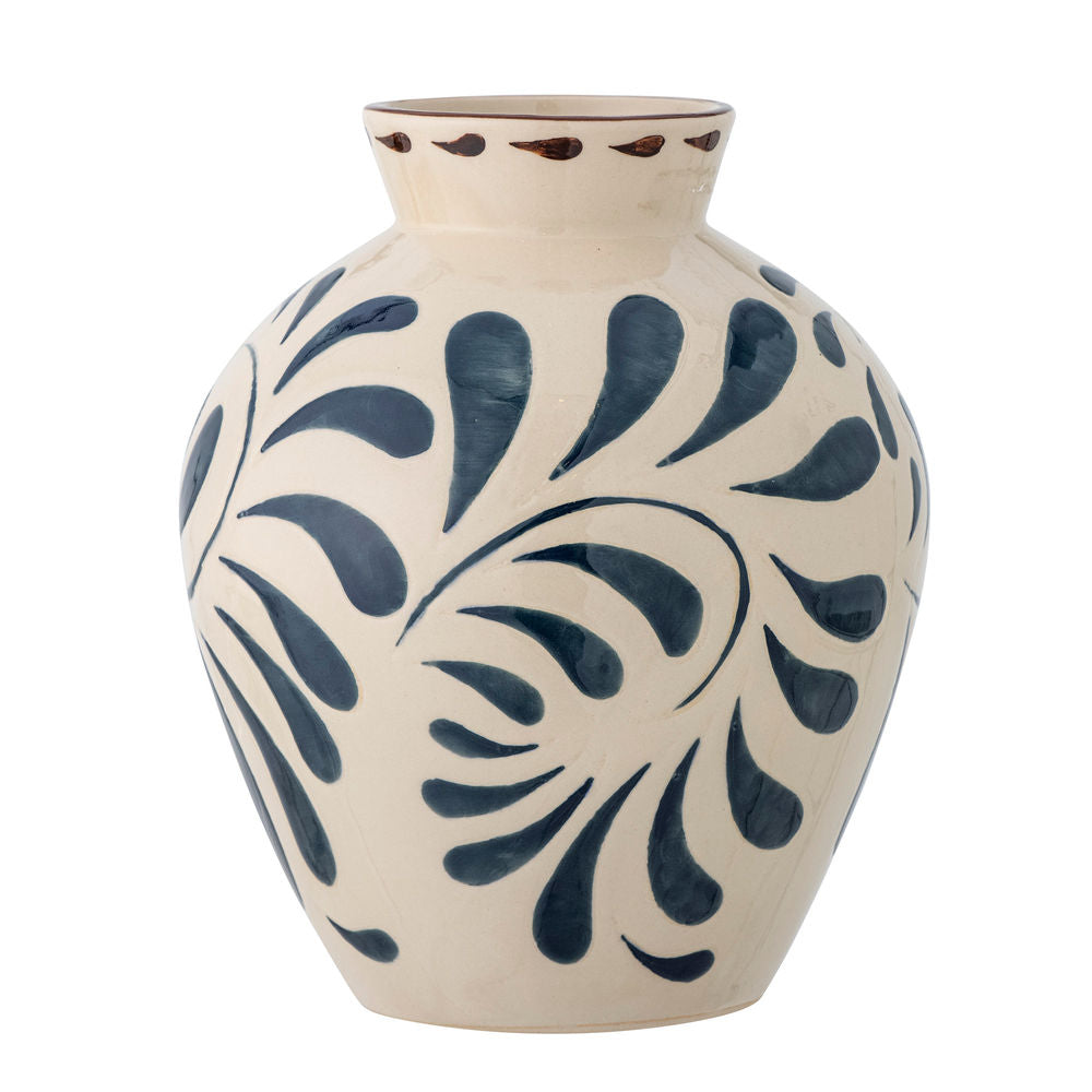 Bloomingville Vase Heikki, Bleu, Grès