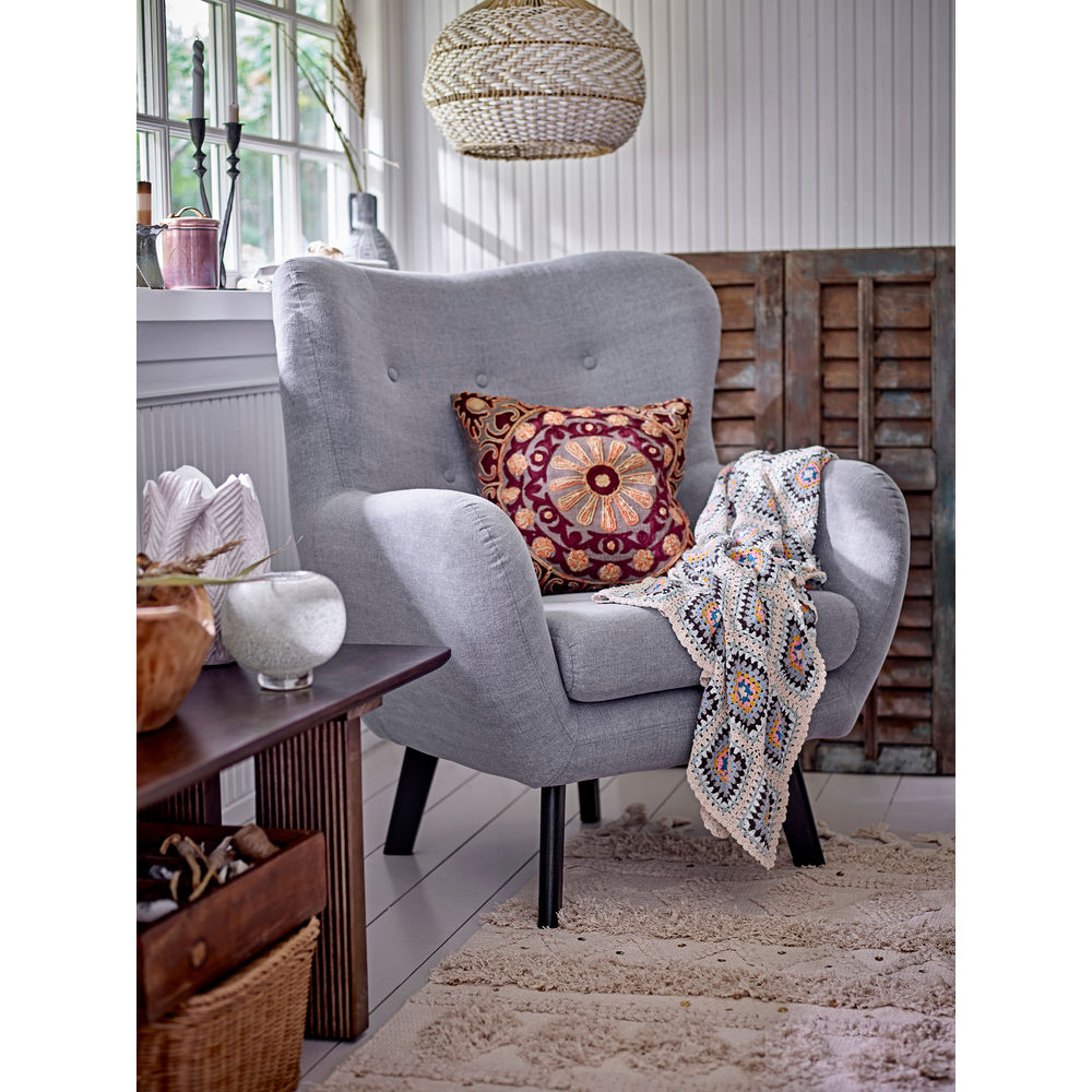 Creative Collection Fauteuil Beau, Bleu, Coton