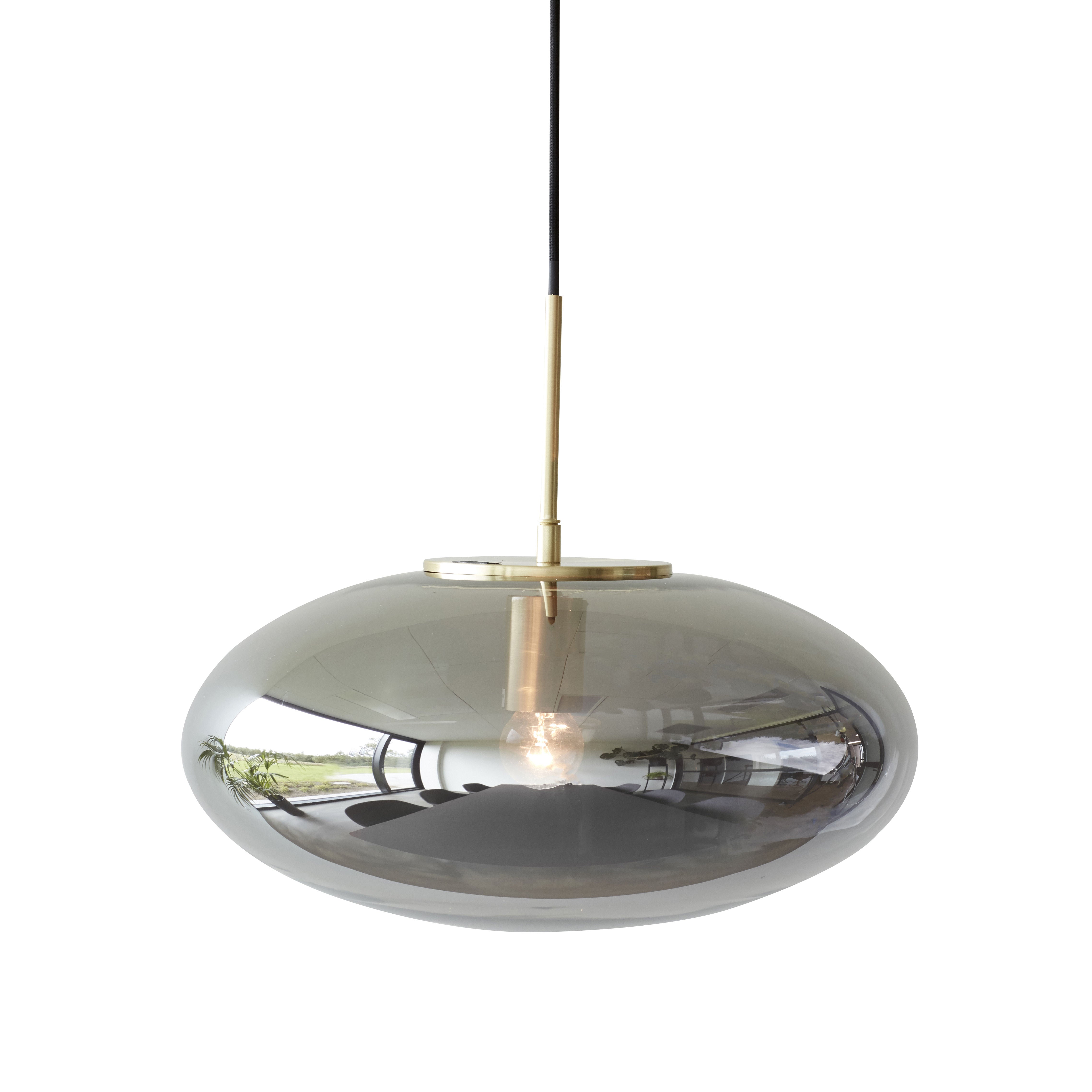 Hübsch Reflect Hanger Ellipse Grijs/Brass