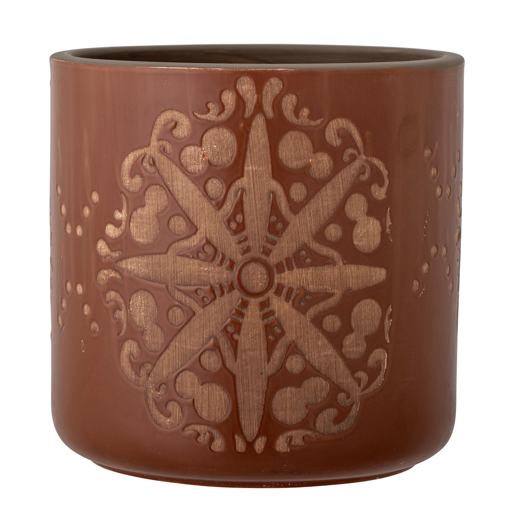 Bloomingville Safio Deco Bloempot, Bruin, Terracotta