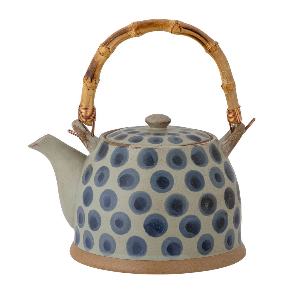 Bloomingville Tinni Theepot, Blauw, Steengoed