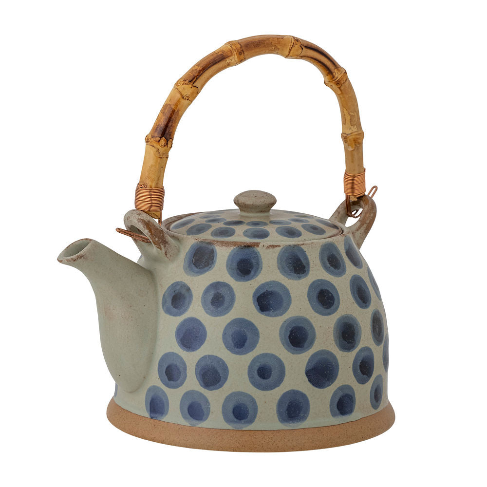 Bloomingville Tinni Theepot, Blauw, Steengoed