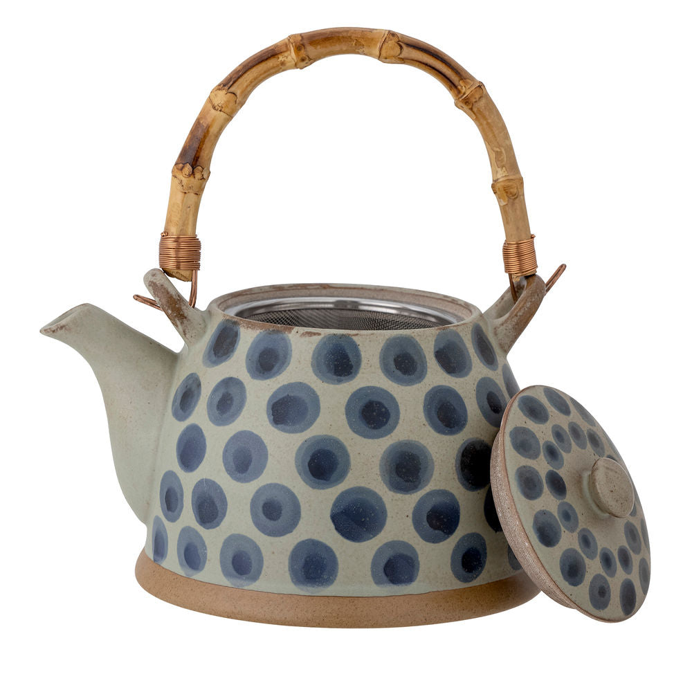 Bloomingville Tinni Theepot, Blauw, Steengoed