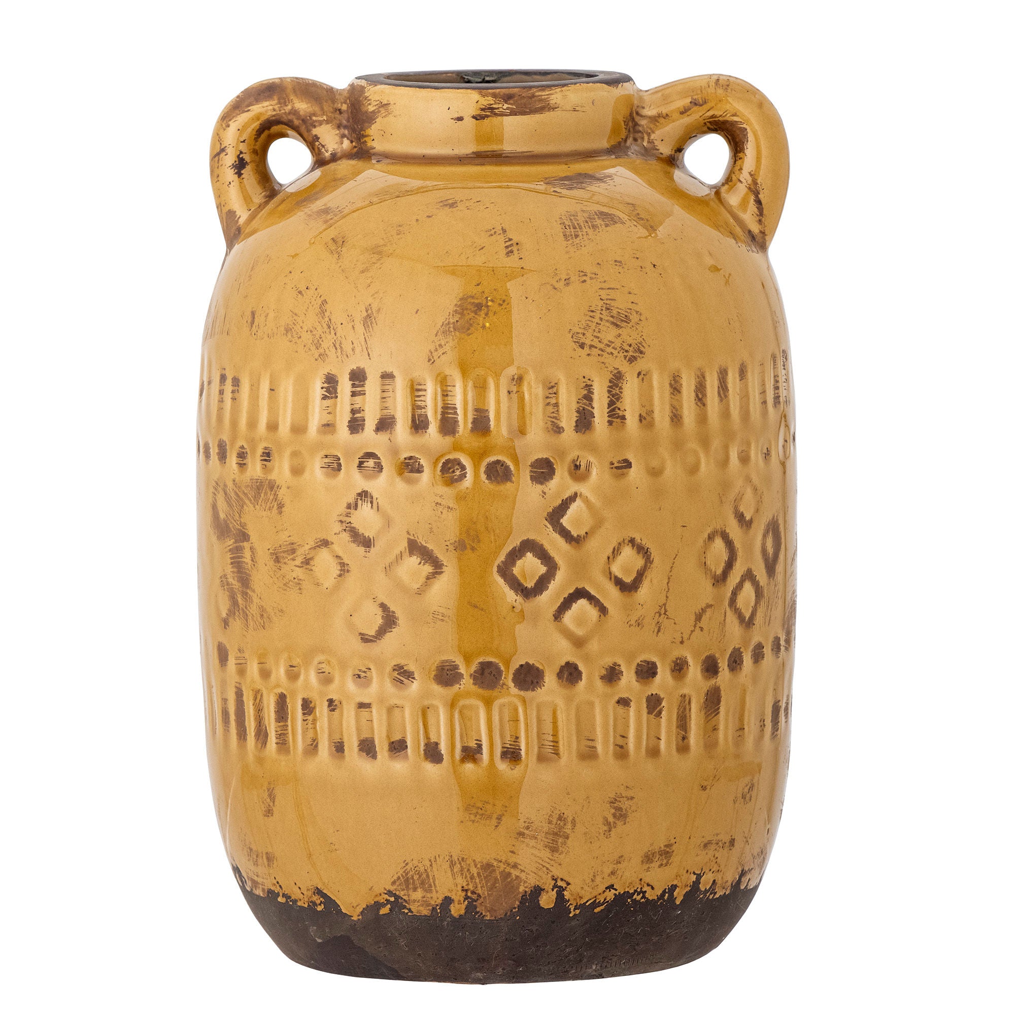 Bloomingville Rijad Deco Vaas, Geel, Terracotta