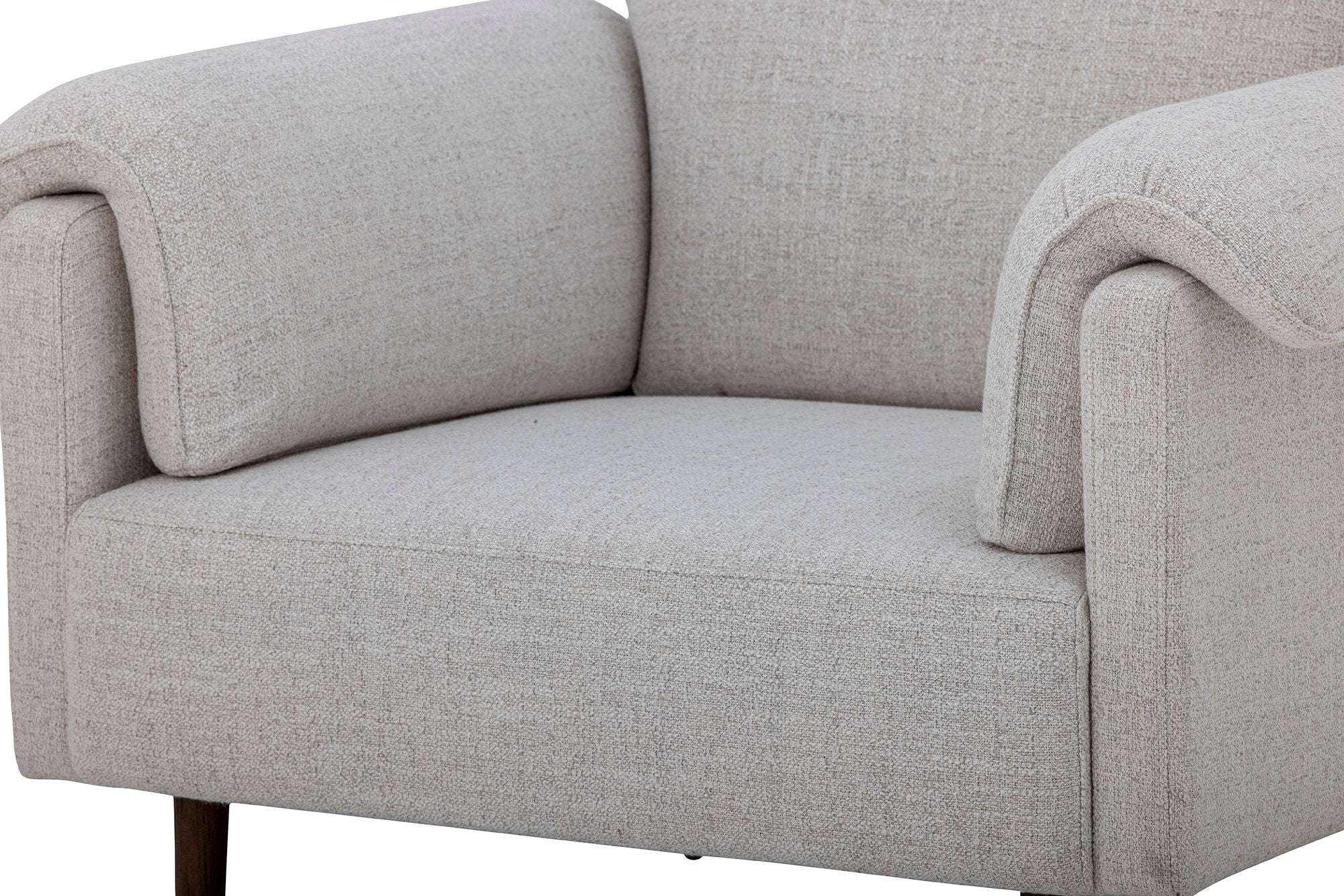 Bloomingville Fauteuil Chesham, Blanc, Polyester