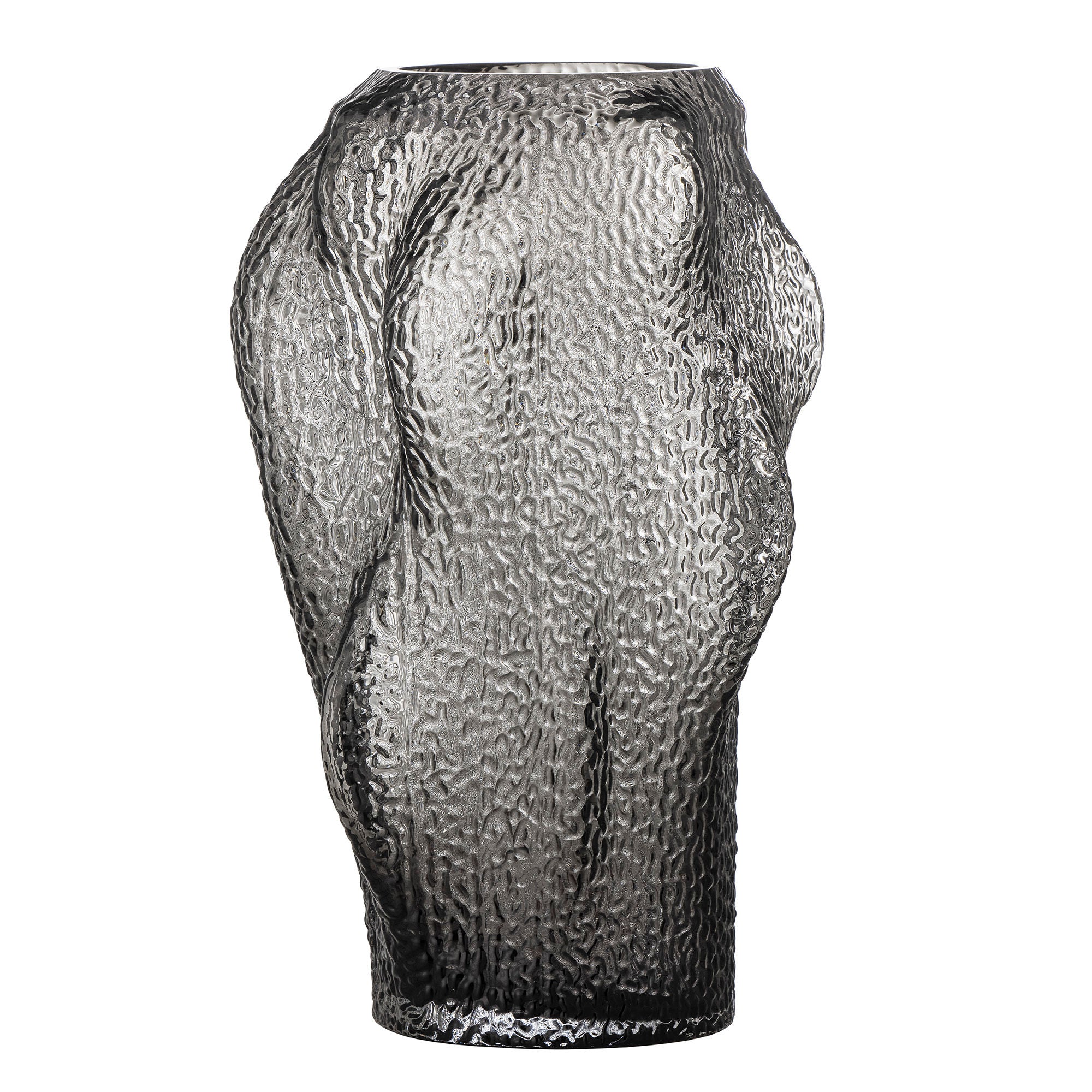 Bloomingville Khalid Vase, Gris, Verre