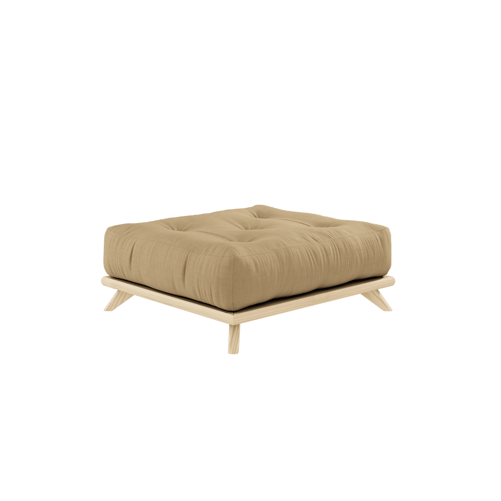 Karup Design TABOURET SENZA LAQUÉ CLAIR AVEC TABOURET SENZA MATELAS BLÉ BEIGE