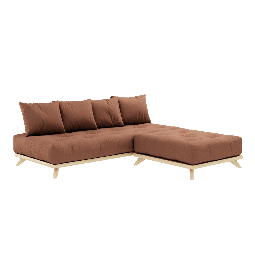 Karup Design SENZA DAYBED CLEAR LACQUERED W. SENZA DAYBED MATTRESS SET CLAY BROWN