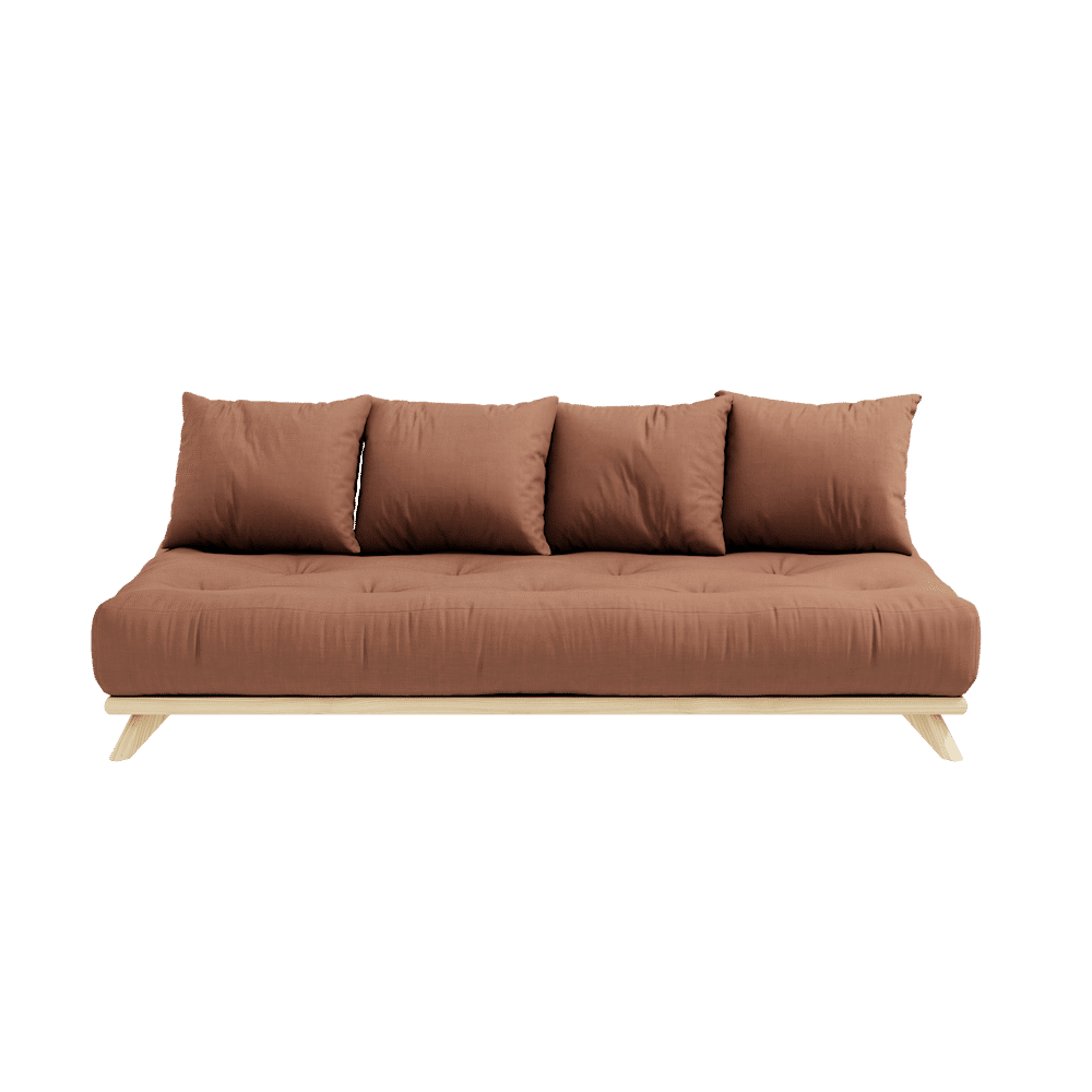 Karup Design SIN DAYBED CLARO LACADO W. SIN DAYBED COLCHÓN SET CLAY BROWN