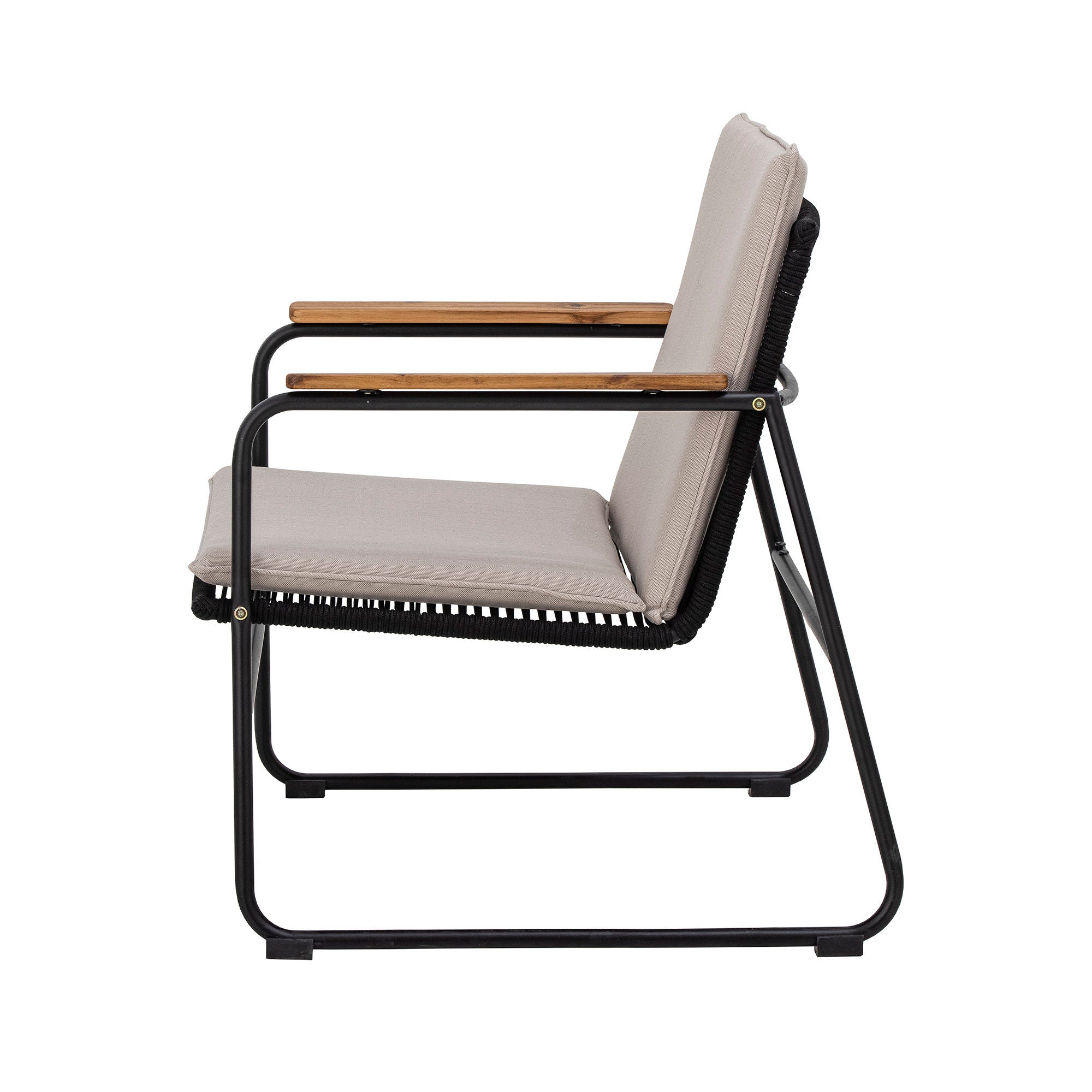 Bloomingville Silla Hampton, Negro, Metal