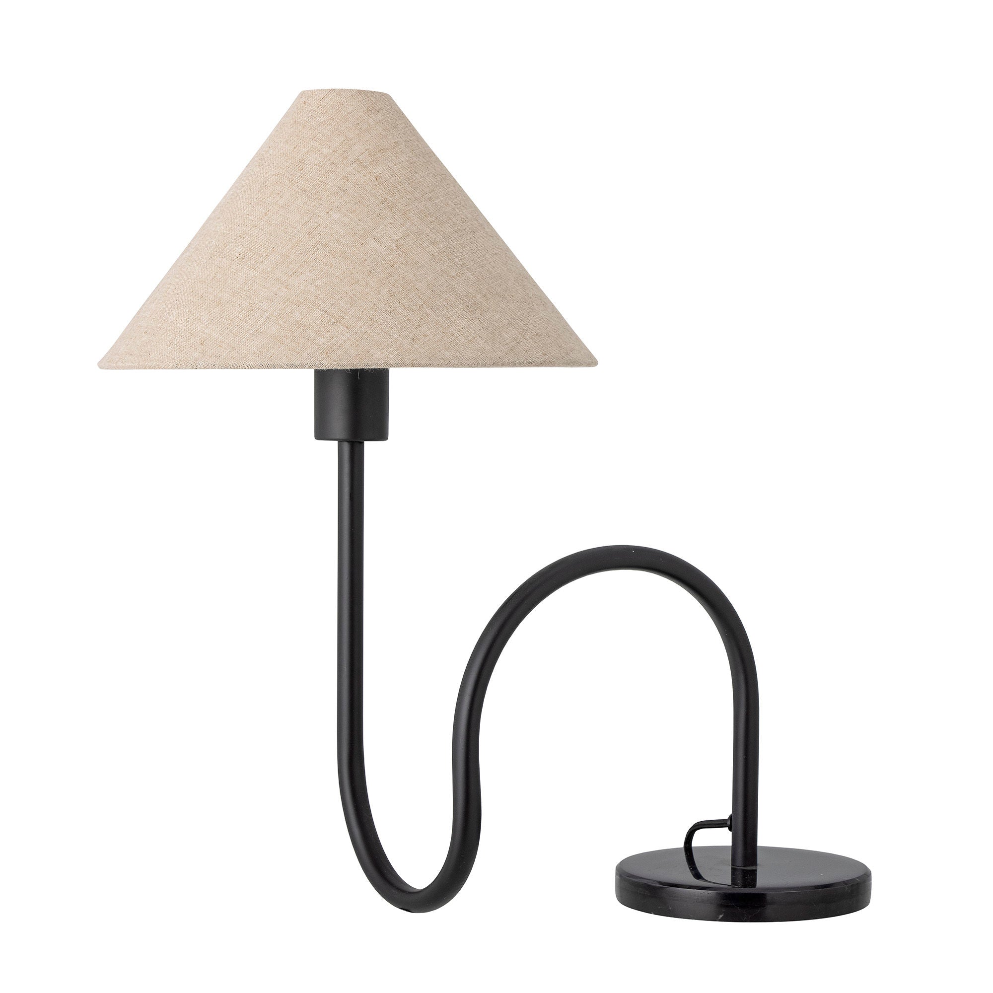 Bloomingville Lampe de table Emaline, Noir, Marbre