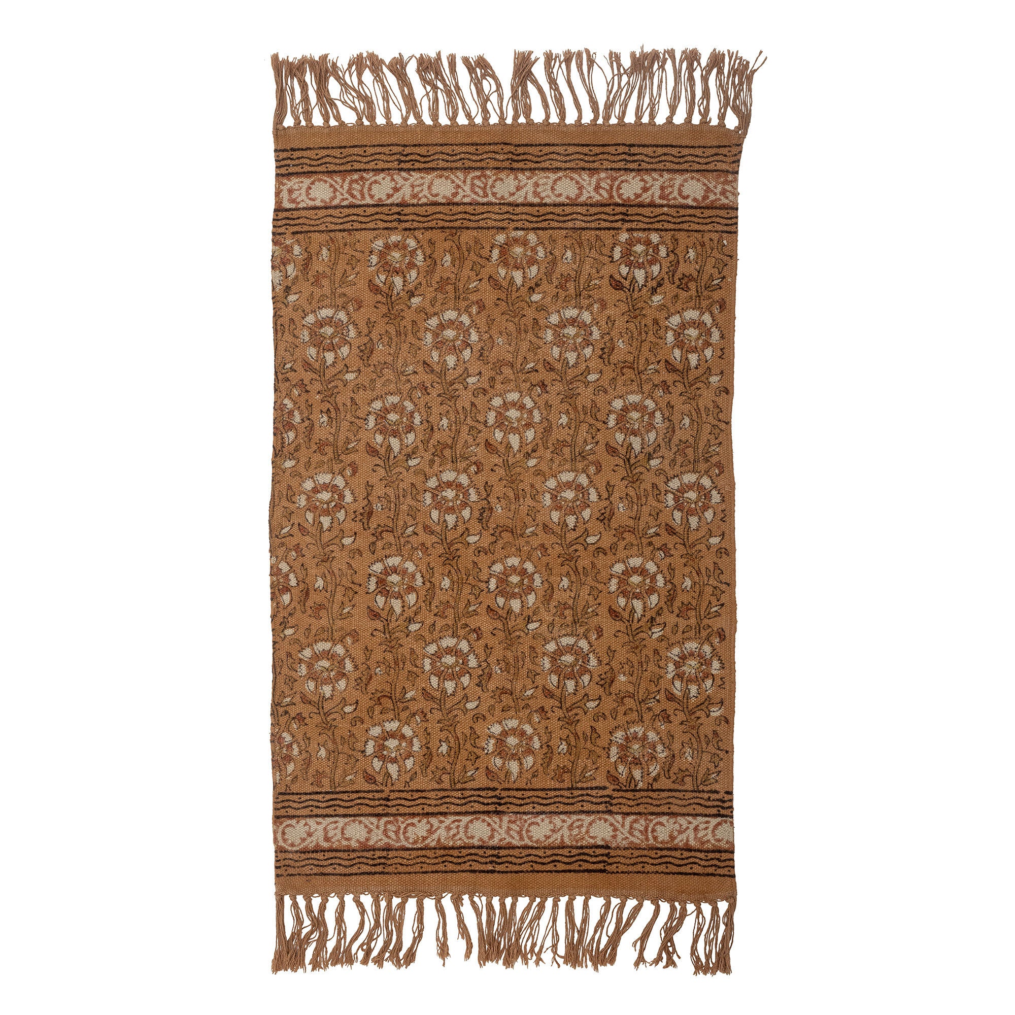 Bloomingville Tapis Tone, Marron, Coton