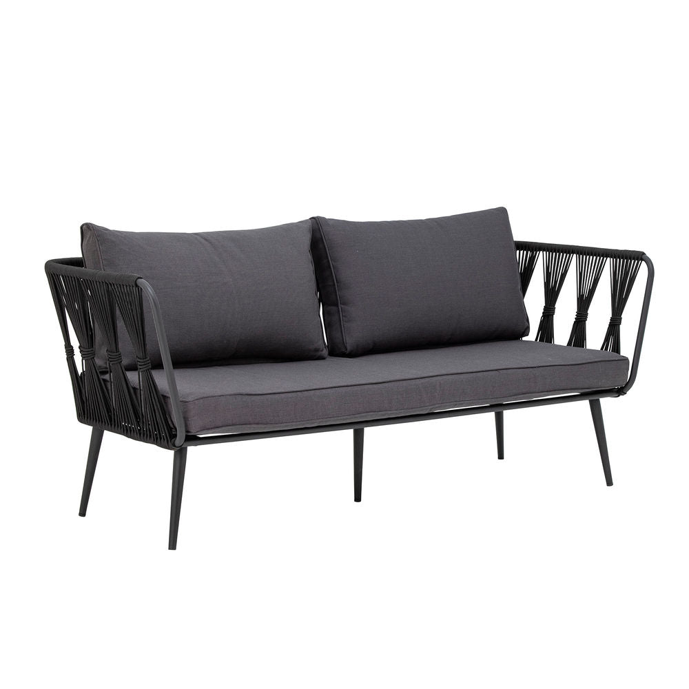 Bloomingville Pavone Bank, negro, metal