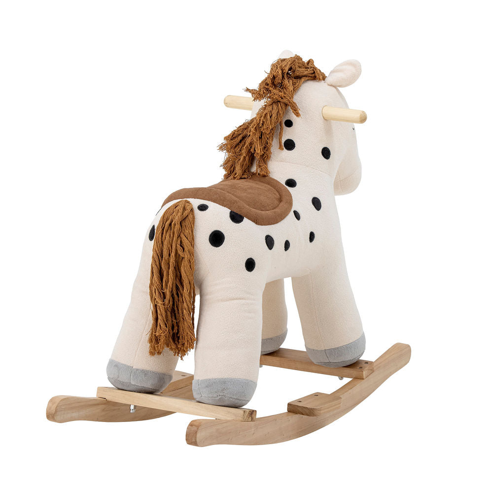 Bloomingville MINI Merlen Balançoire Jouets, Cheval, Blanc, Polyester